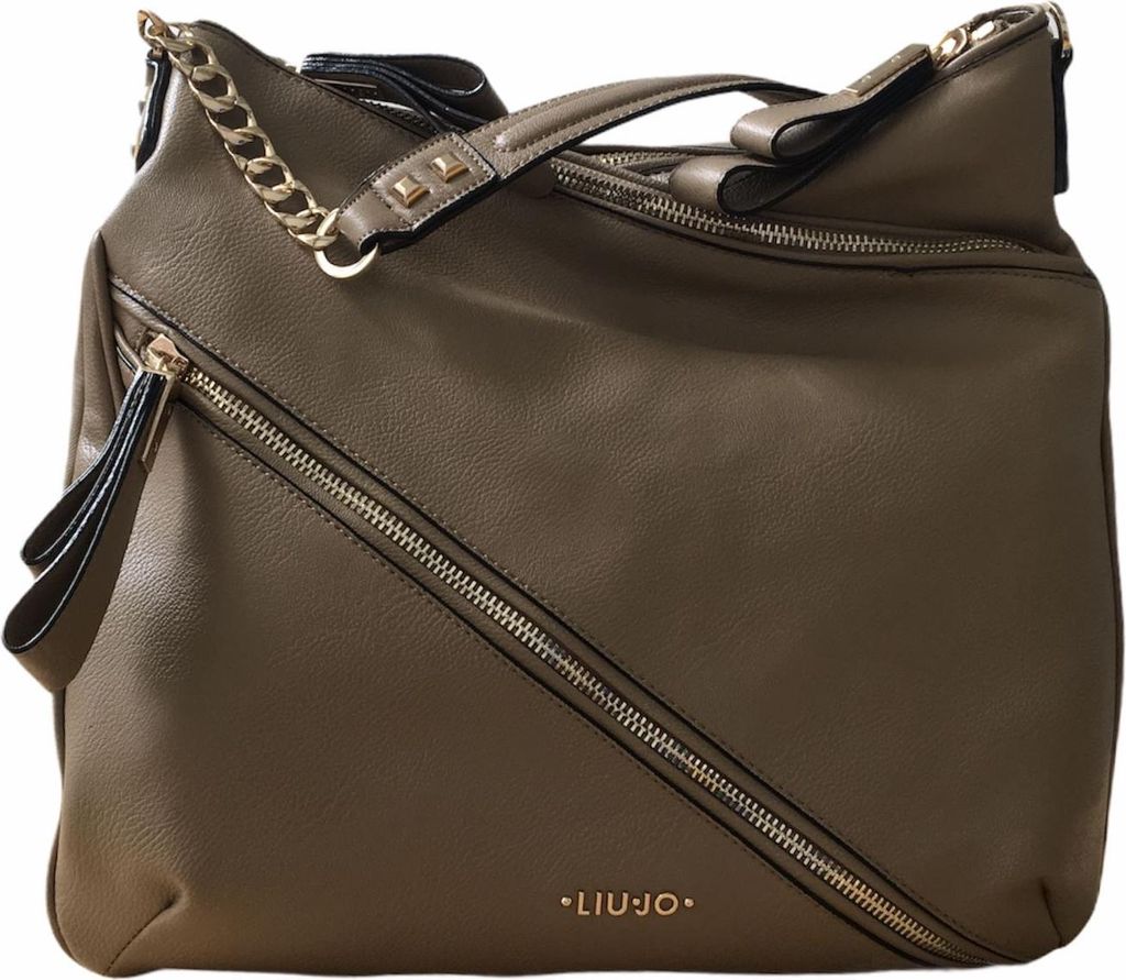 Liu Jo Handtasche Damen Schultertasche Kunstleder Stoff Camel N15156E0053-61109
