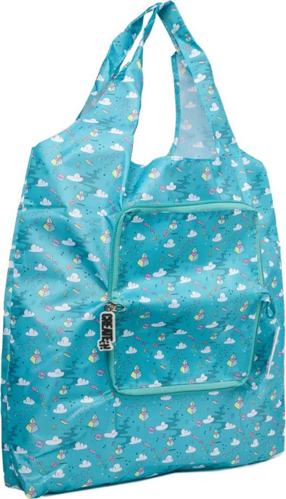 Eco Shopper Turchese Creare! Poptastic - Borsa Riutilizzabile Compatta