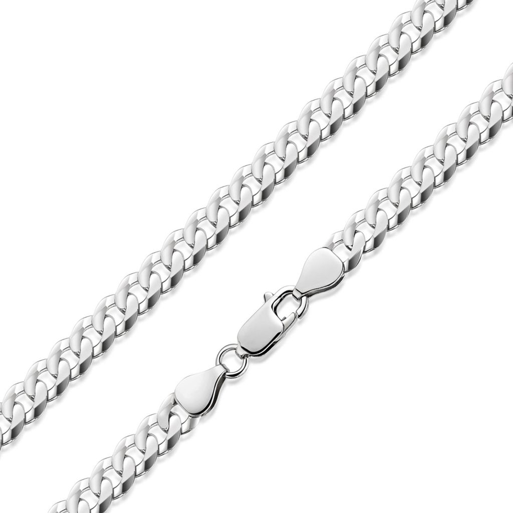 MATERIA Collier pour homme à maillons plats en argent 925 Image du produit 