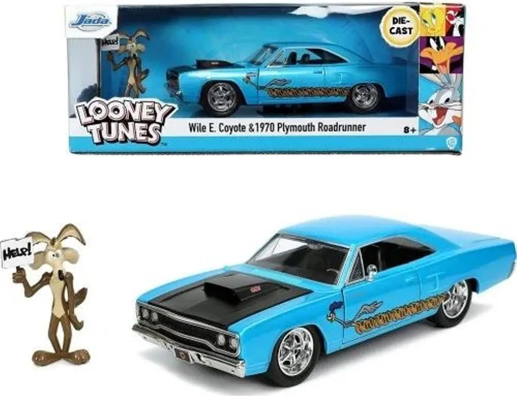 Réplique 1:24 Plymouth Road Runner 1970 Looney Tunes en Métal moulé
