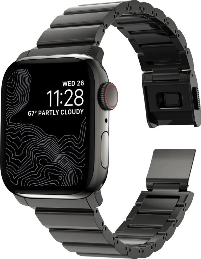 Bracelet Nomad V2 Apple Watch 40/41mm Acier Gris : Durable et Anti-Rayure