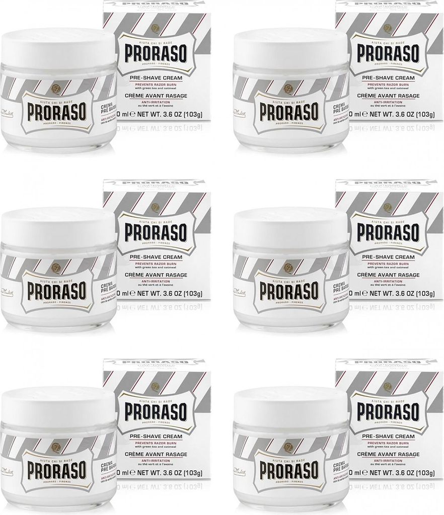 Proraso Preshave Creme Sensitive mit grünem Tee und Produktbild 