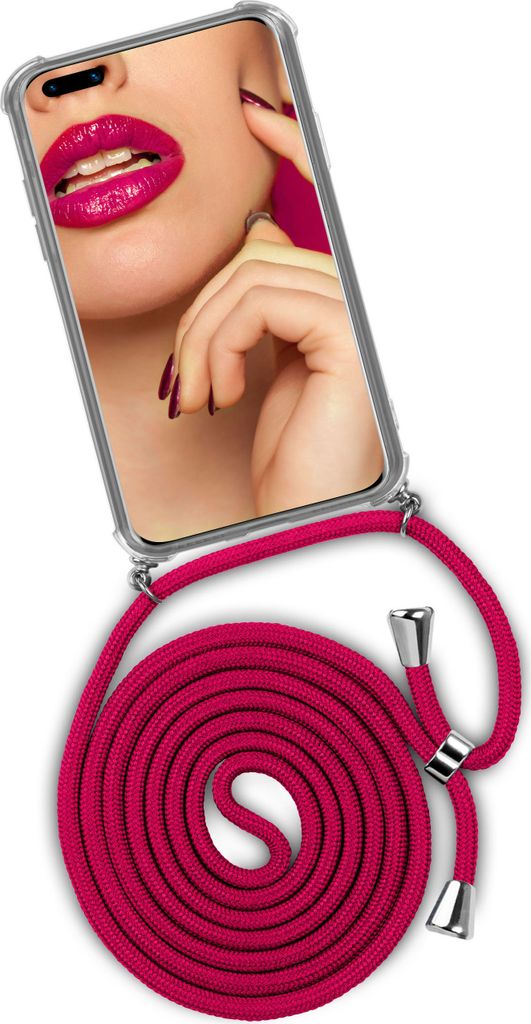 TWIST-Case + TWIST-Cord für Huawei P40 Pro / P40 Pro+, Farbe:Hot Kiss (Silber)
