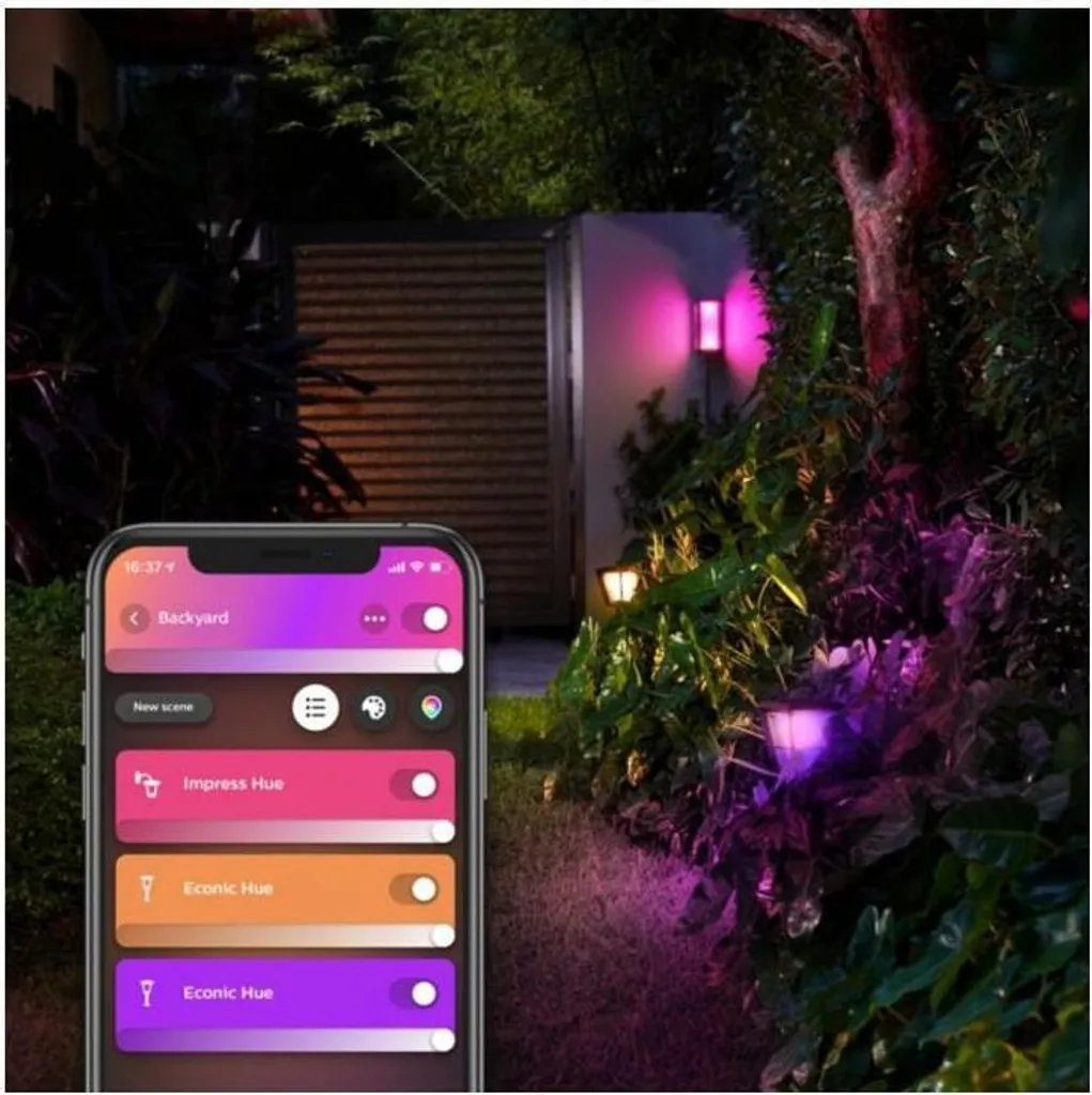 Applique Murale Extérieure LED Connectée Philips Hue Impress Noir Mat - 6