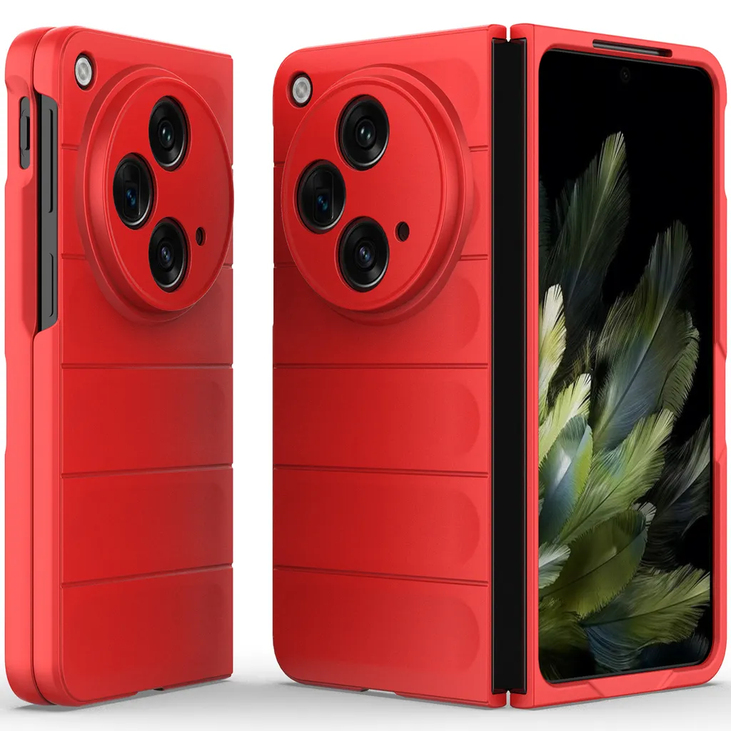 OnePlus Open Cover Rossa in PC Rigido - Eleganza Opaca e Grip - 2