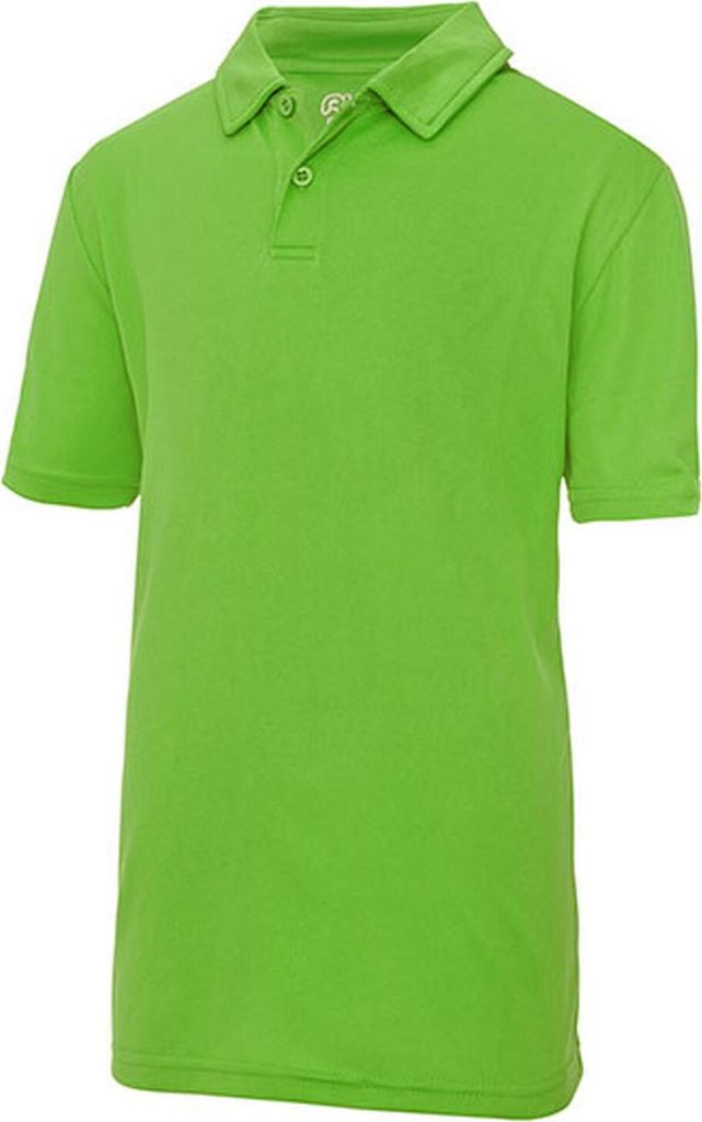 Just Cool Jungen Polo-Shirt Langarm Shirt Kurzarm Poloshirt T-Shirt, Größe:XL, Farbe:Lime Green
