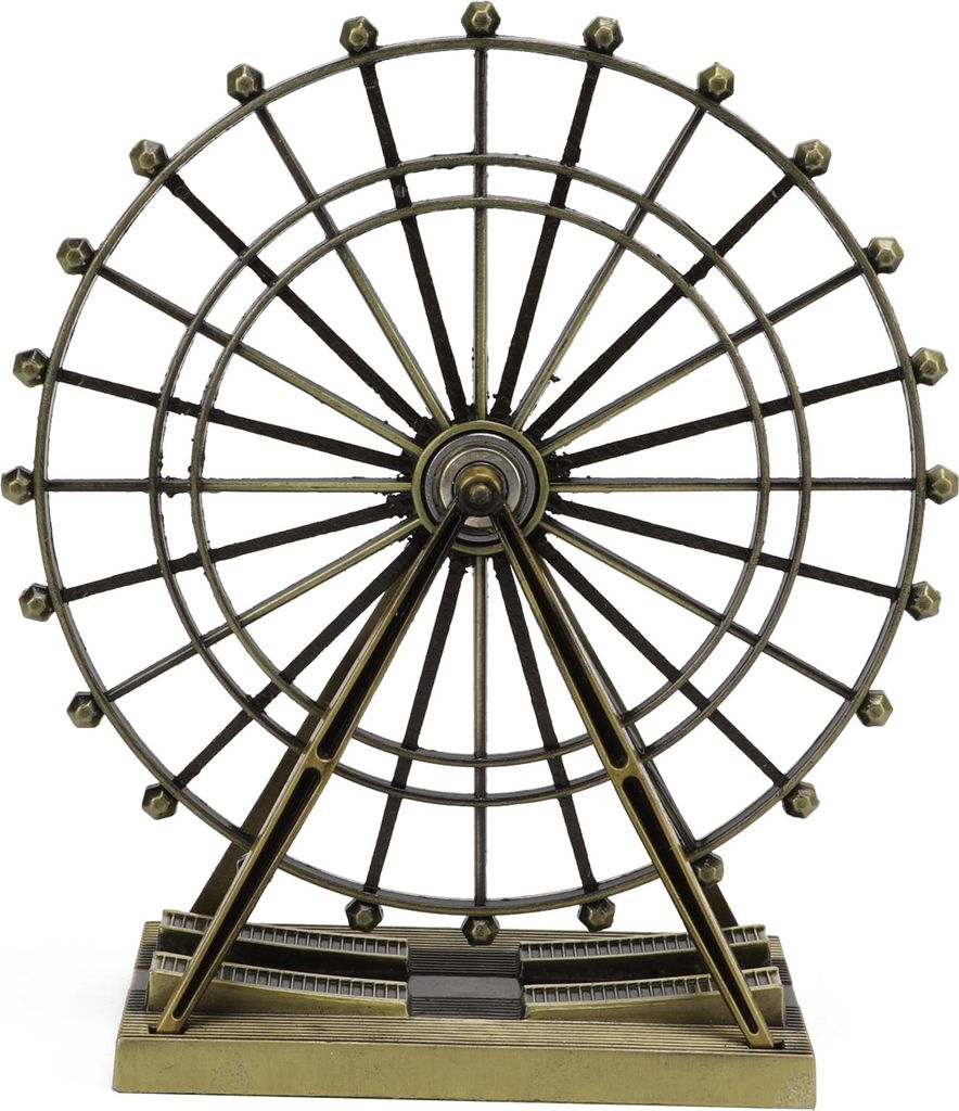 Riesenrad-Modell in London-Eye-Form, grün-bronzefarbene Metallornamente für Zuhause, Büro, Clubdekoration, Geschenk