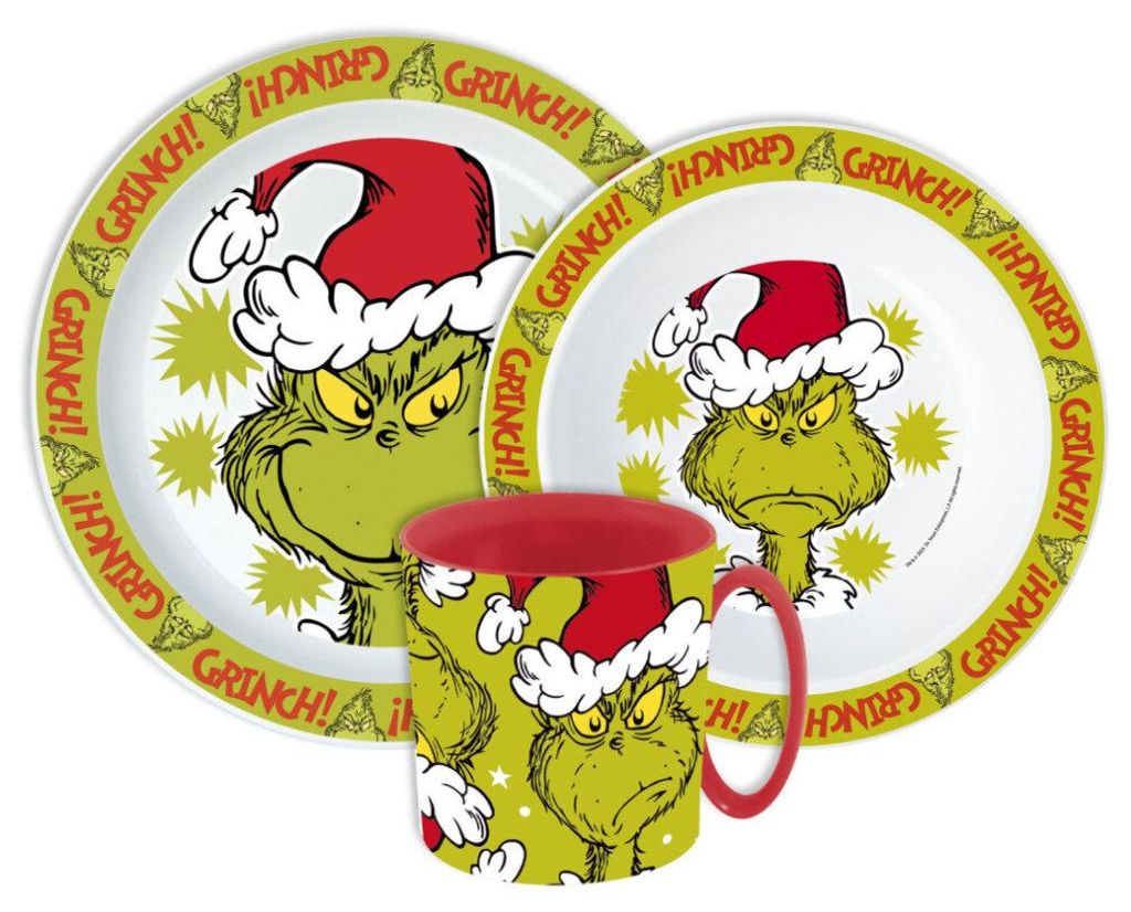 Set di stoviglie Grinch Christmas Mischief, set in Immagine del prodotto 