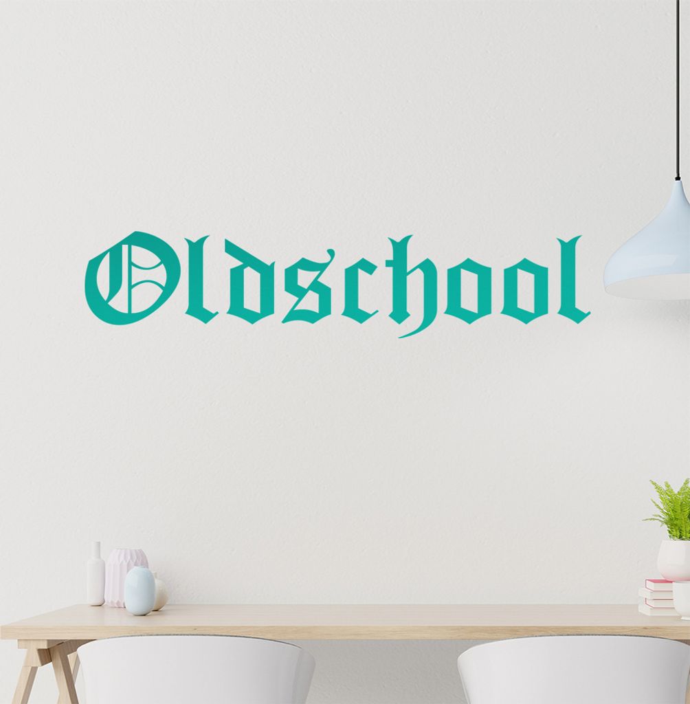Oldschool Wandtattoo in 6 Größen - Wandaufkleber Wall Sticker - Dekoration, Küche, Wohnzimmer, Schlafzimmer, Badezimmer