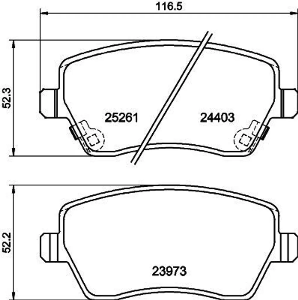 Jeu de plaquettes de frein à disque pour Nissan Micra V K14 et Note E12