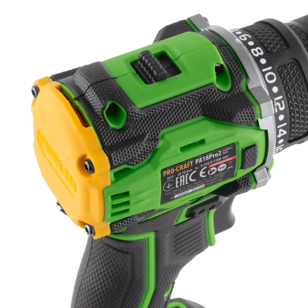 Procraft PA18Pro2-1B-C Brushless 20V: Kit Avvitatore con Batteria e Accessori - 12