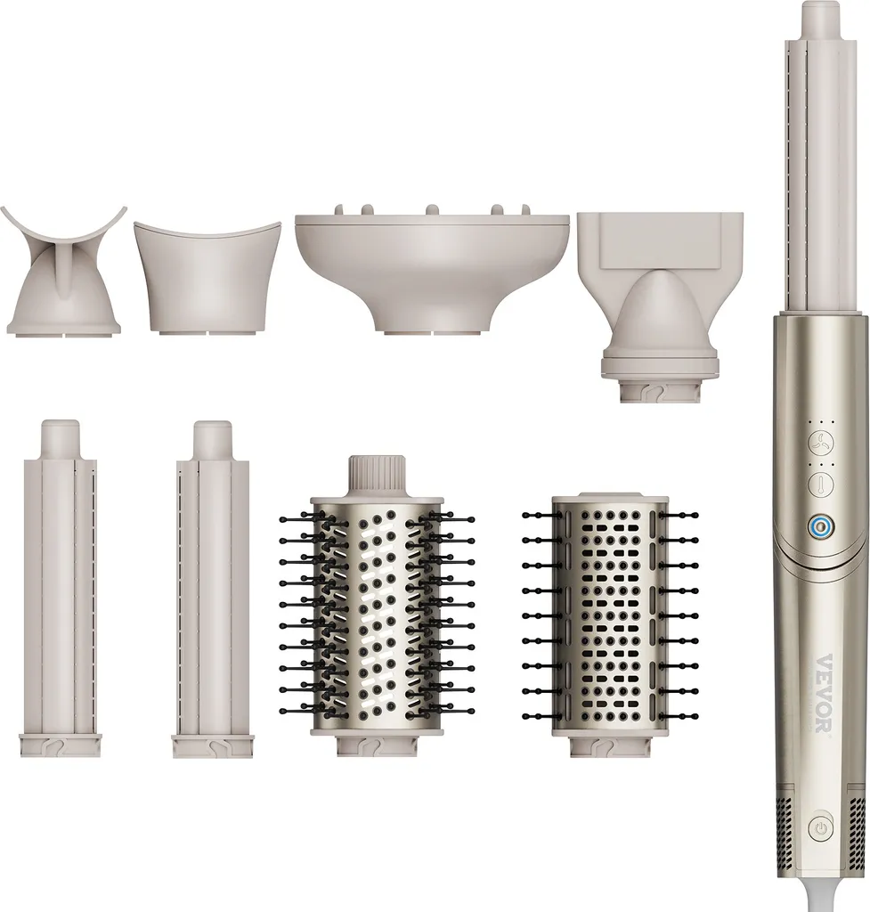 Fer à friser VEVOR anti-frisottis pour volume et boucles 8 en 1