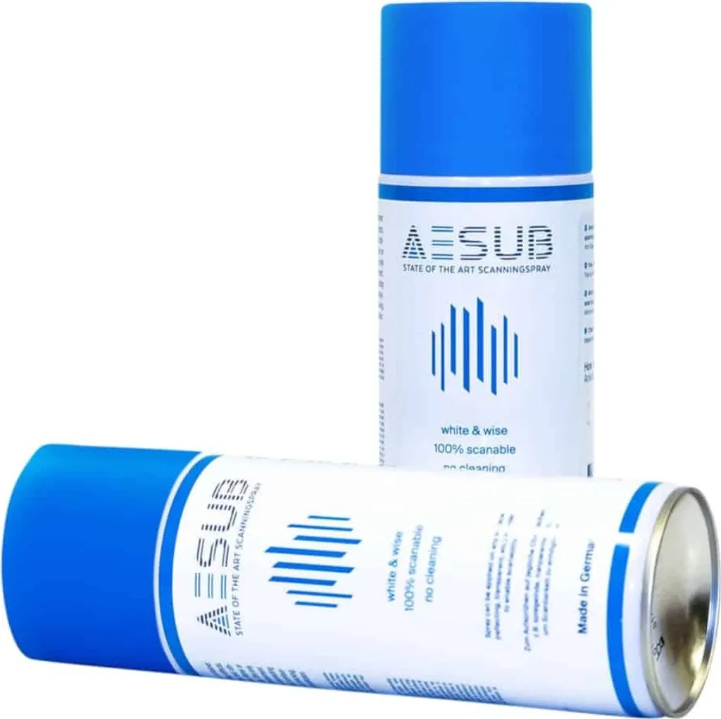 Scanner 3D Objets Brillants avec AESUB Blue 400ml Spray Évaporable Pro - 2