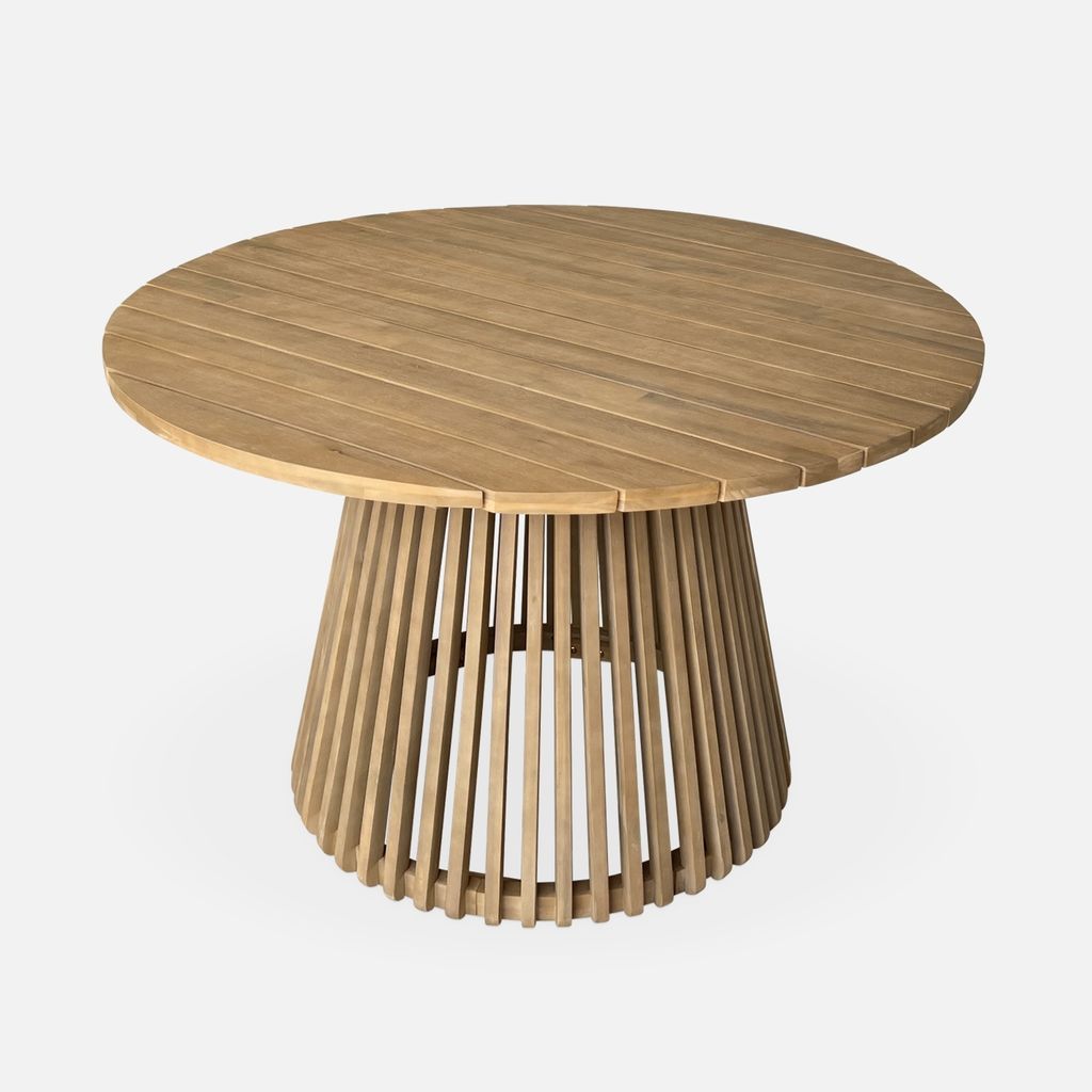 sweeek - Esstisch aus Holz, 4 Personen, innen / außen - Holzfarben