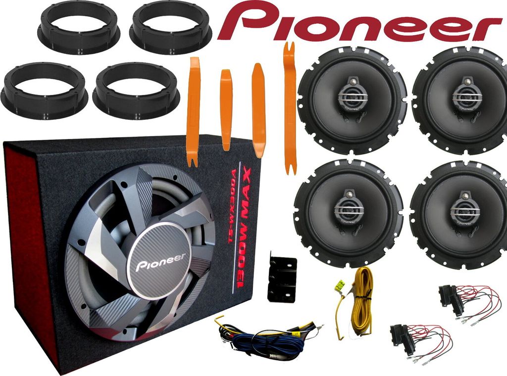 Pioneer für VW Golf Golf 6 08-12 Lautsprecher Aktiv Subwoofer Set 1900Watt + Hebel