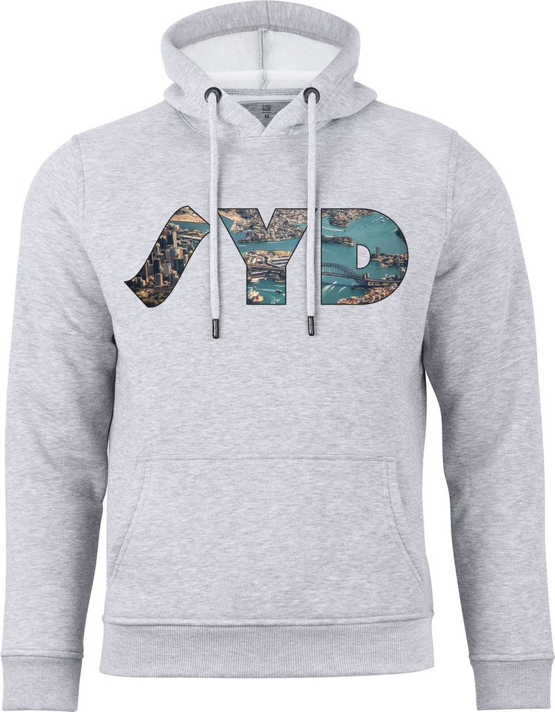 Cotton Prime Hoodie Skyline Sydney - Weltenbummler Kollektion XL Grau-Melange