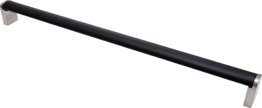 Möbelgriff BA 320mm Küchengriff Zweifarbig Schwarz & Edelstahloptik