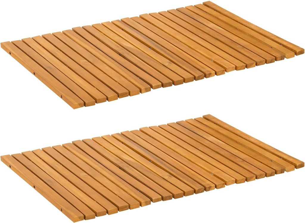 "Winter Sale" Badematte Uni Braun 60x40cm Holz - Badematten Neu537394