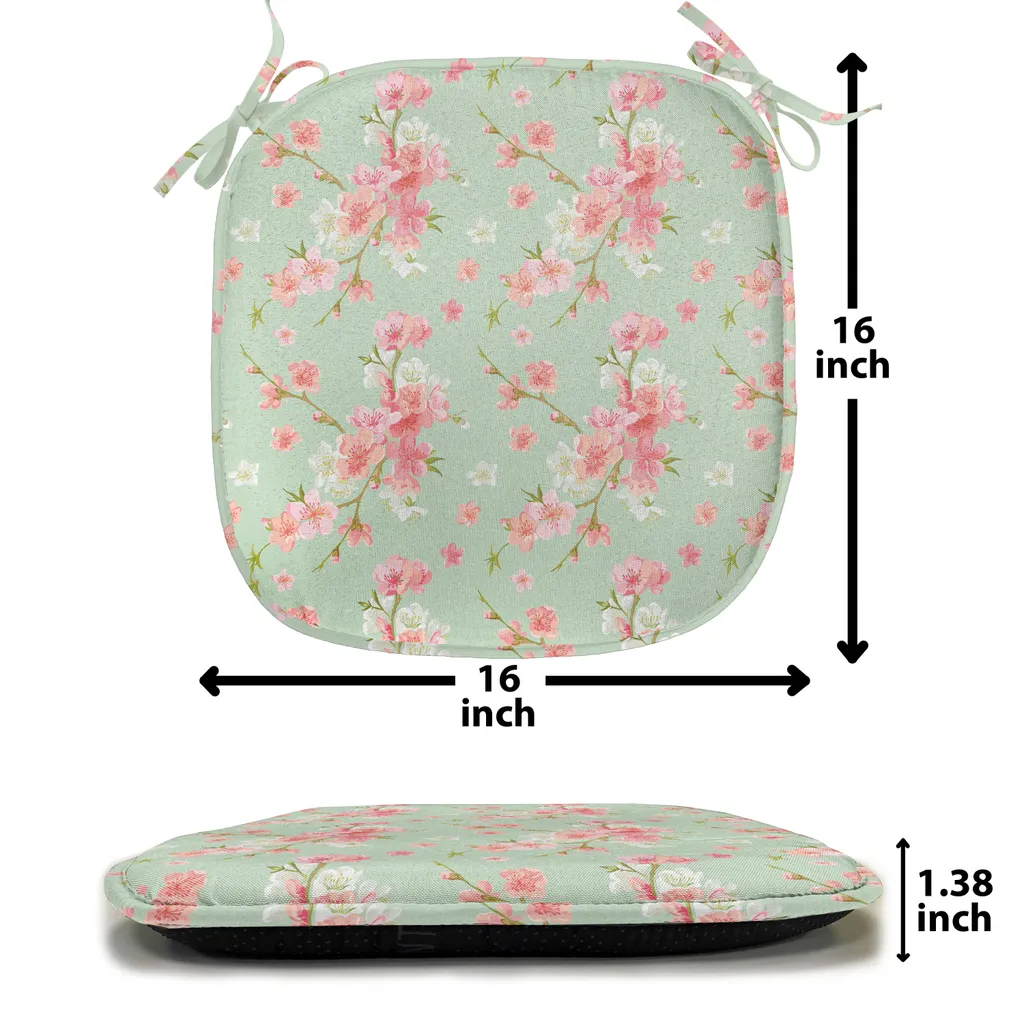 Coussin de Chaise Décoratif Imperméable 40x40 cm avec Sangles de Fixation