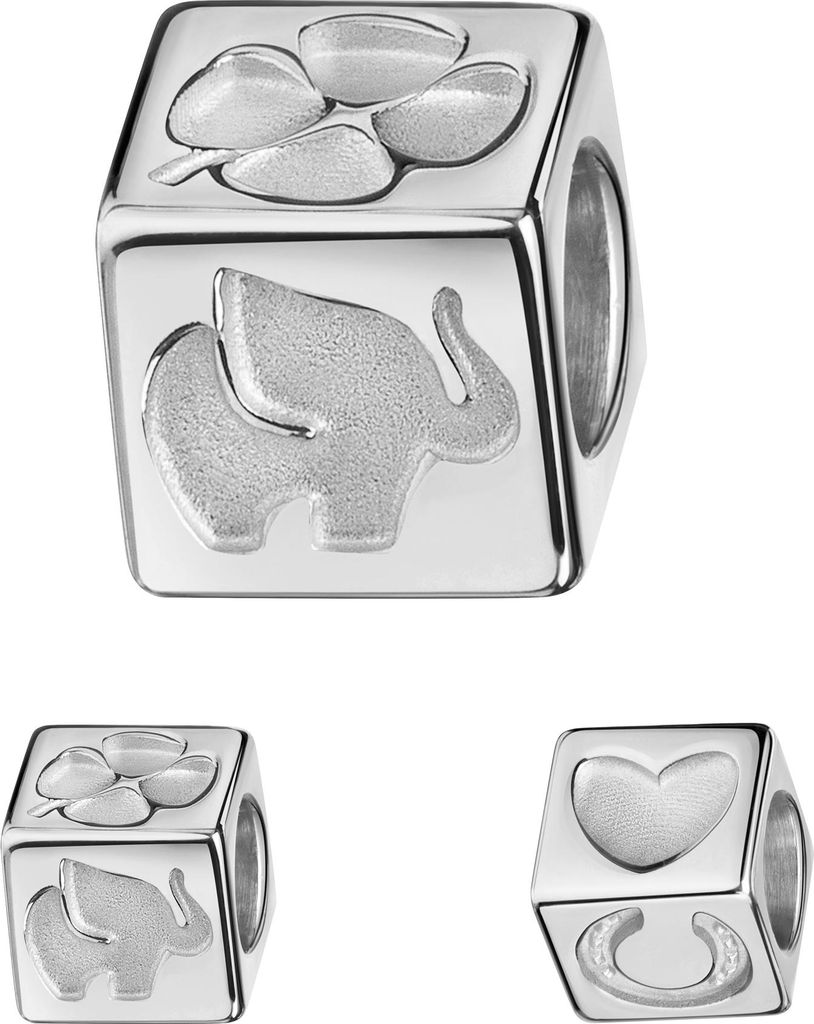 Glücksanhänger Würfel 925 Silber Ketten-Anhänger für Damen