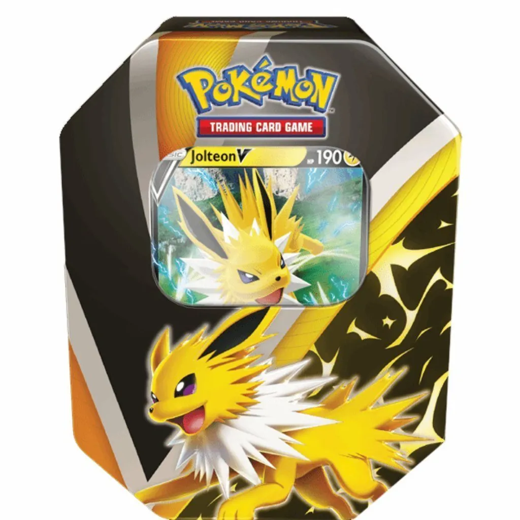 Boîte Métal Pokemon Tin Eevee Evolution avec Carte Promo Pyroli V Rare