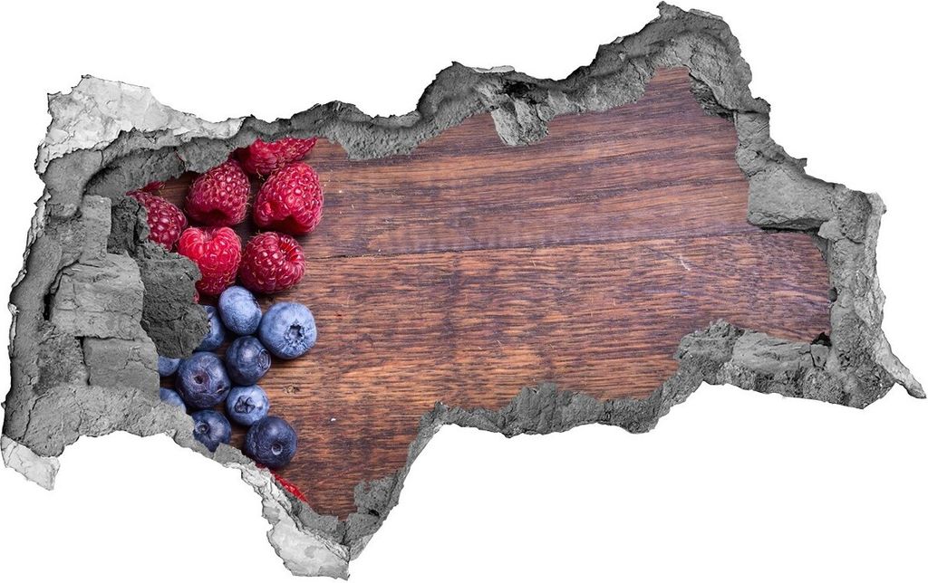Selbstklebender Loch-3D-Aufkleber 95x73 cm Blaubeeren Produktbild 