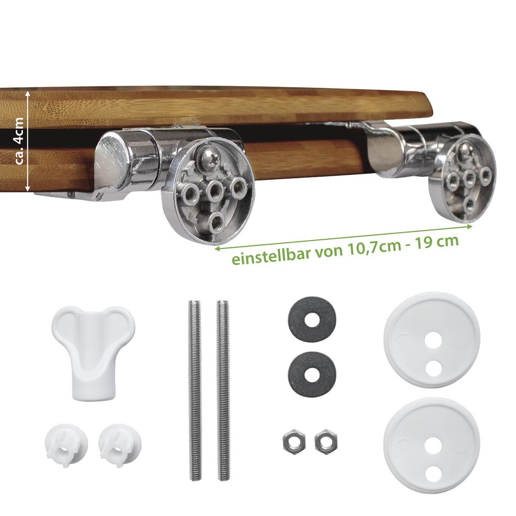 banjado Design WC Sitz Bambus Absenkautomatik -Modernes Produktbild 6
