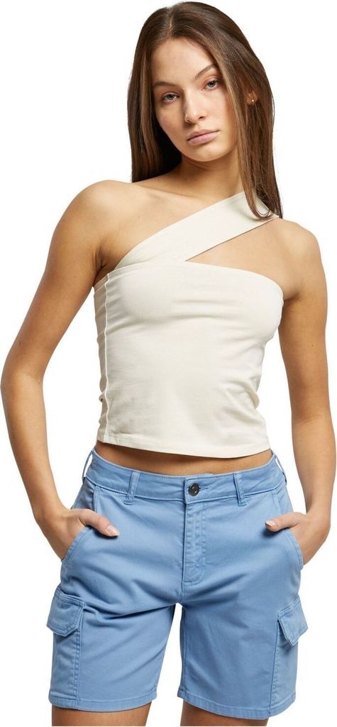 Urban Classics Ladies - One Strap Tank Top whitesand - S