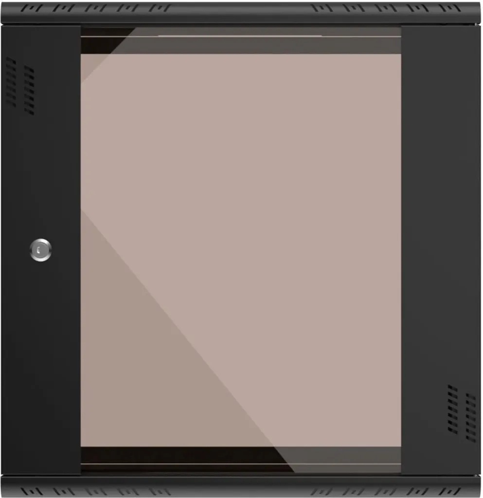 Baie de brassage 12U 600x450 noire Extralink montage mural ultra rapide