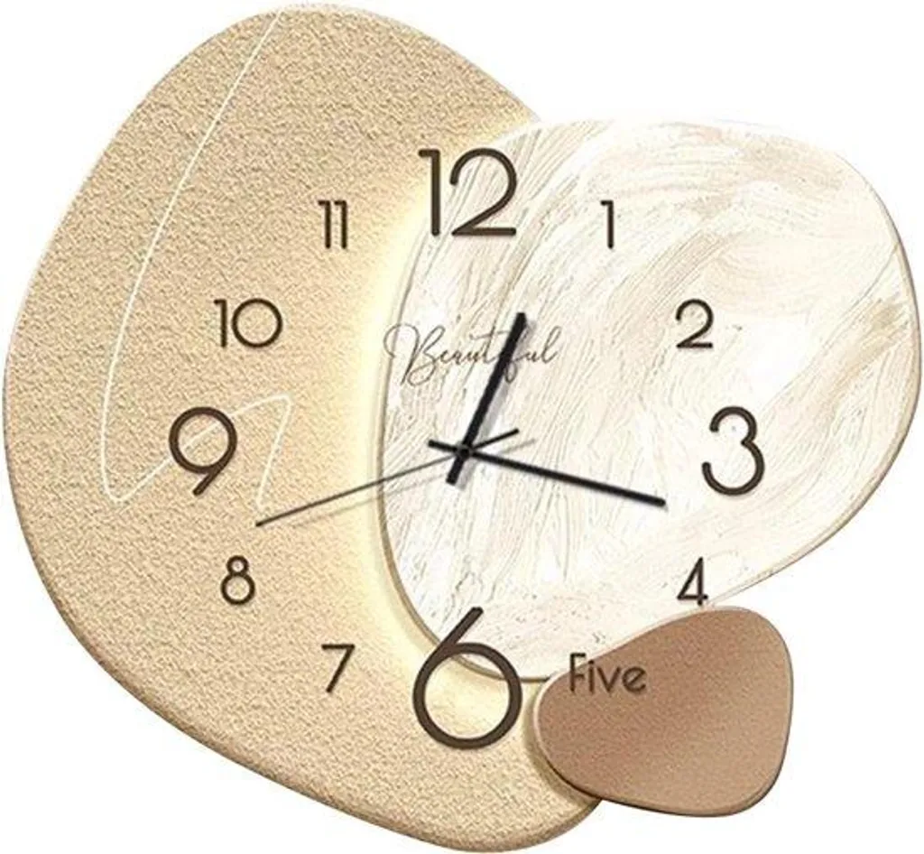 Horloge murale silencieuse noire en porcelaine pour sommeil paisible