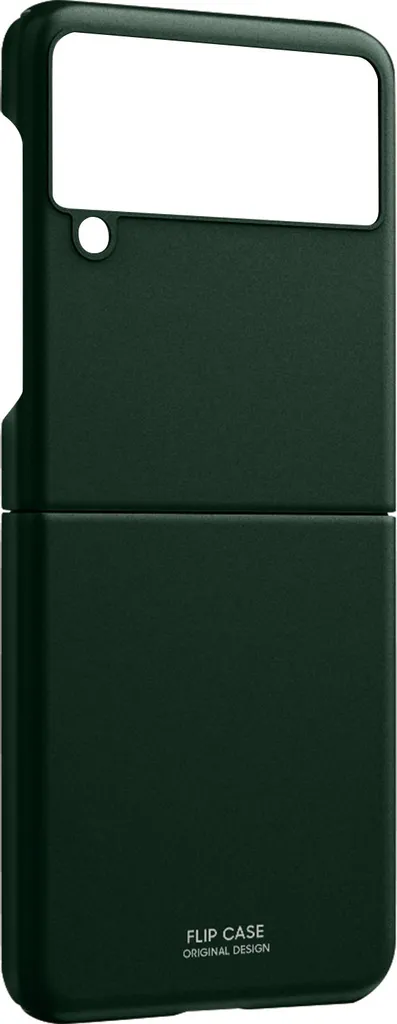 Custodia rigida per Samsung Galaxy Z Flip 3 con cinturino antiscivolo - Verde scuro