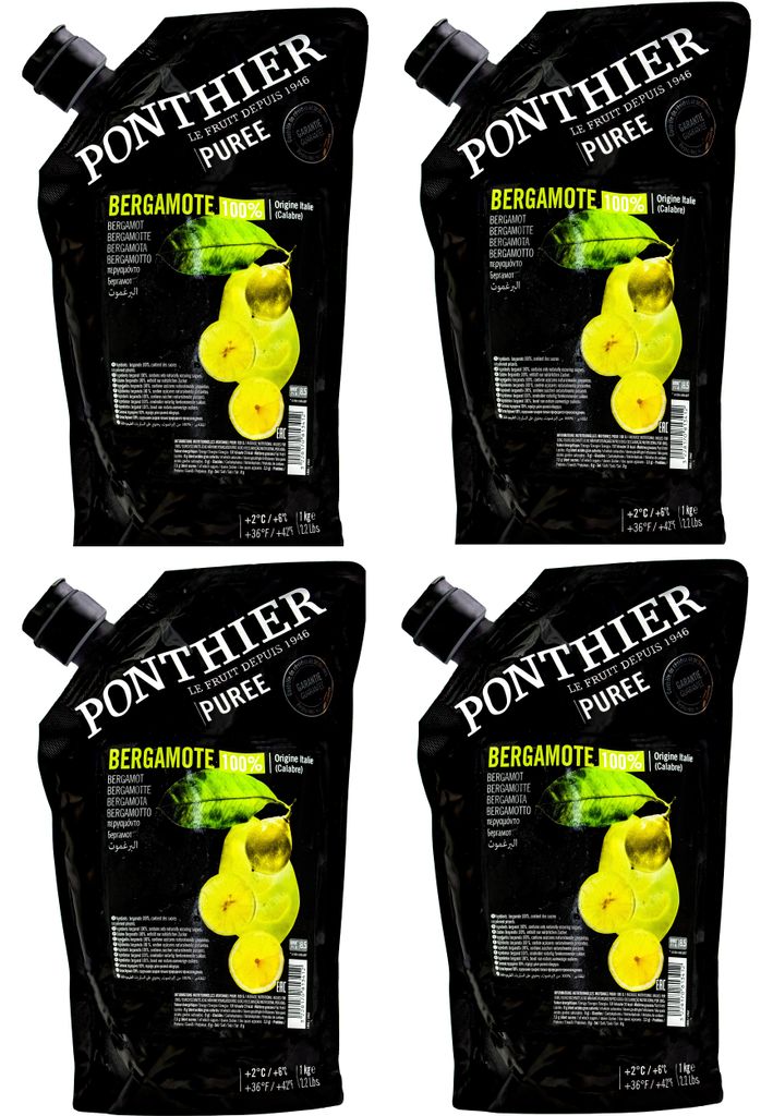 Ponthier BERGAMOTTEN PÜREE Zitrus-Frucht-Püree 4x 1KG
