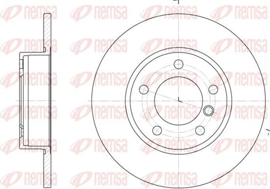 Disque de frein arrière plein pour BMW 3er E36 et Z3 E36 REMSA 6323.00