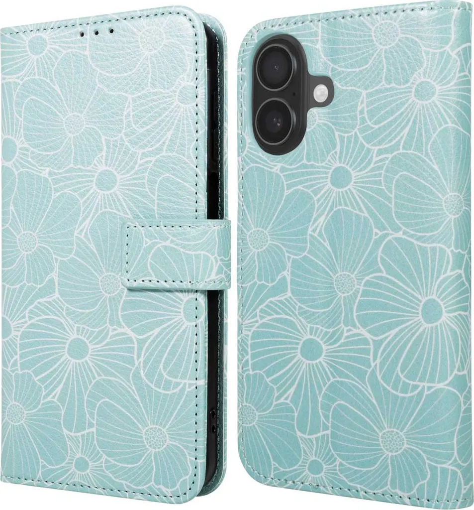 Custodia imoshion Design iPhone 16 - Botanica: Stile Portafoglio Moderno