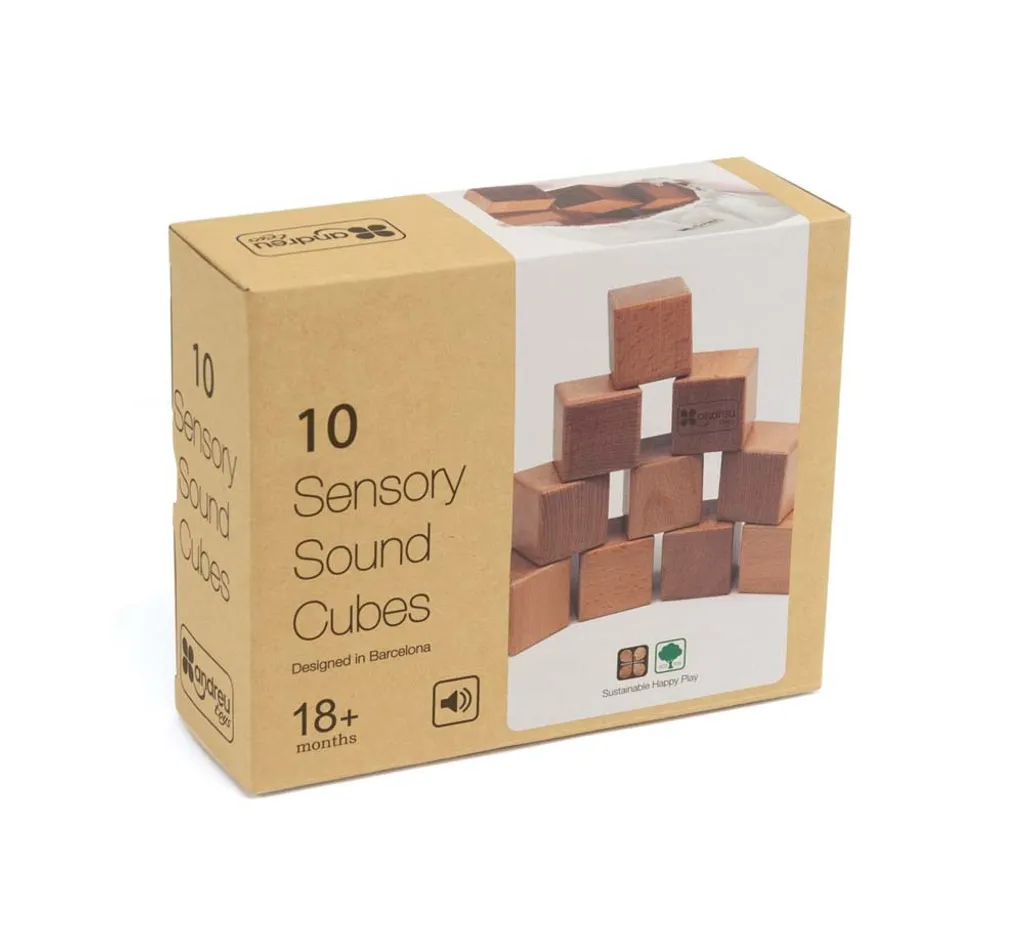 Andreu Toys Blocs de Construction Sonores et Sensoriels Multicolores