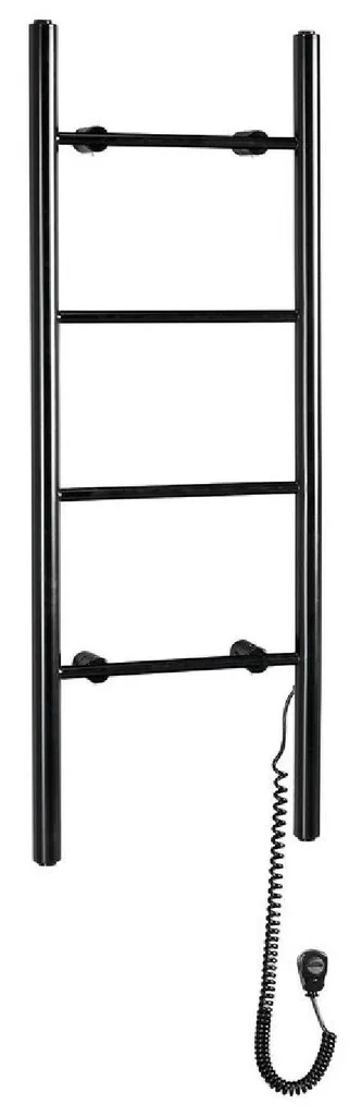 Porte-serviettes électrique contre l'humidité noir mat Karbo 40x112 cm