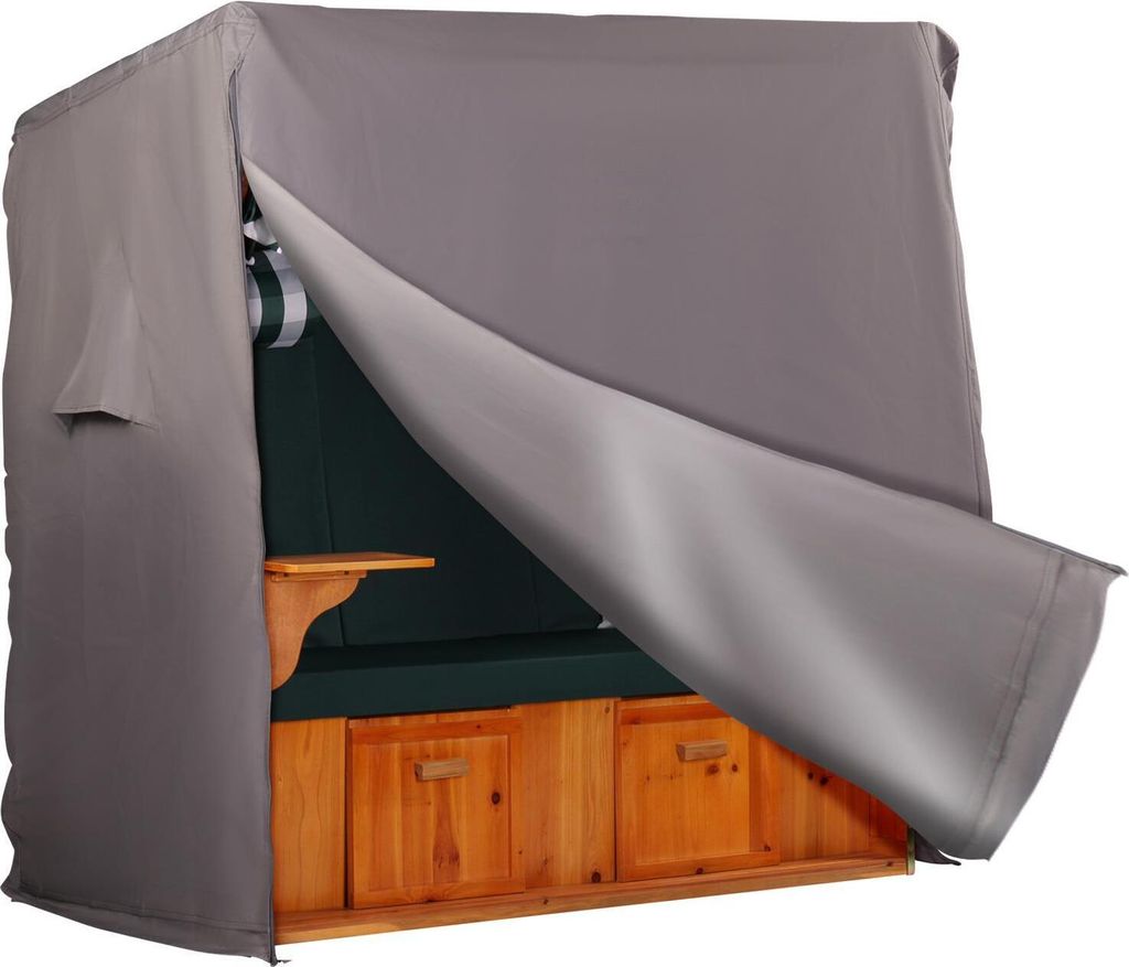 Strandkorb Hanse Schutzhülle winterfest 155cm breit aus 600 Produktbild 