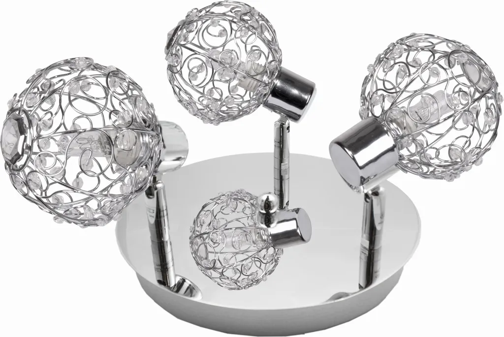 Luminaire de Plafond Chrome Argenté Candellux COLLAR pour Salon Chic