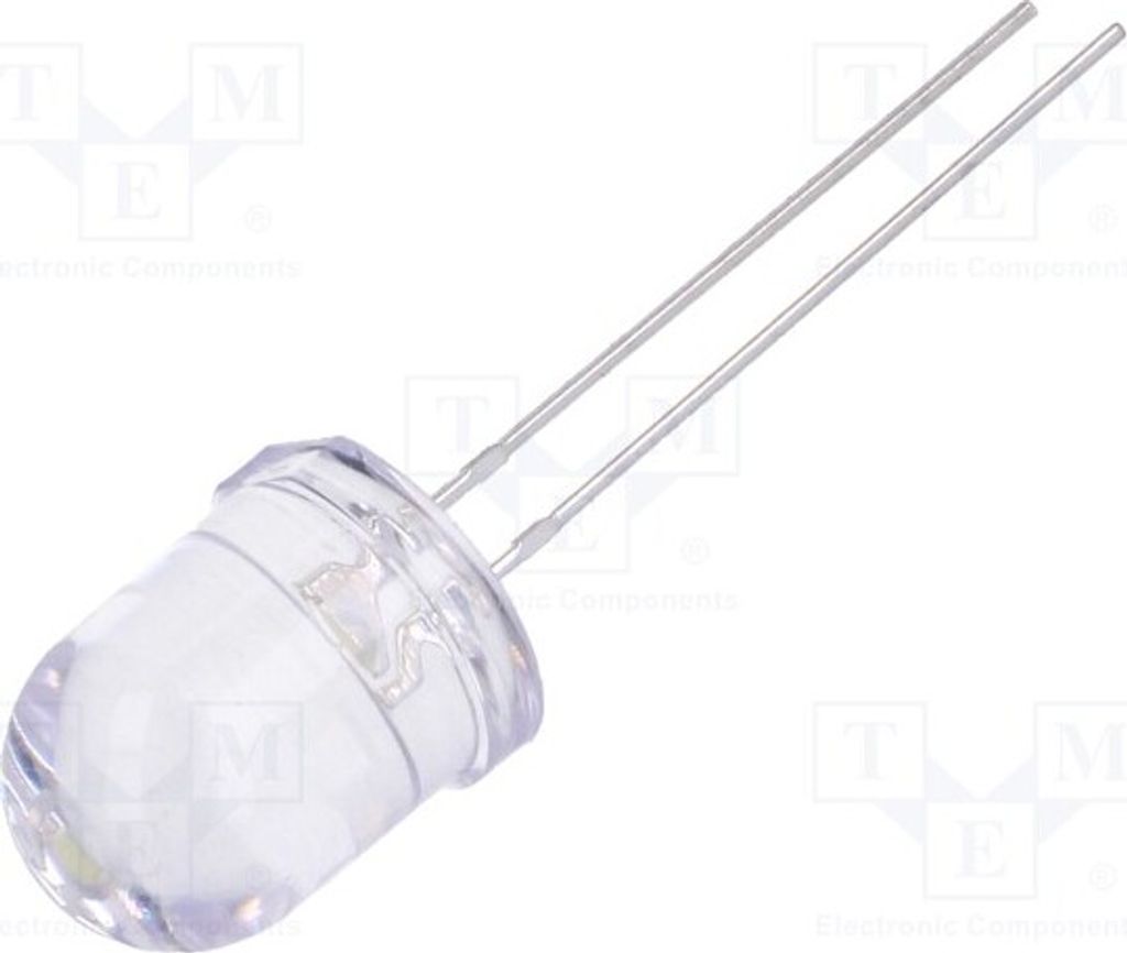 5x LED 10mm 15° 14000÷23000mcd kaltweiß 11000K LL-1004WC2R-W2-3PC LED Dioden THT