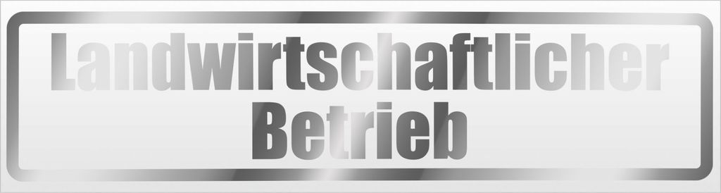 Kiwistar Landwirtschaftlicher Betrieb Magnetschild Schild magnetisch - 30cm Chrom - Magnetfolie für Auto PKW Kfz