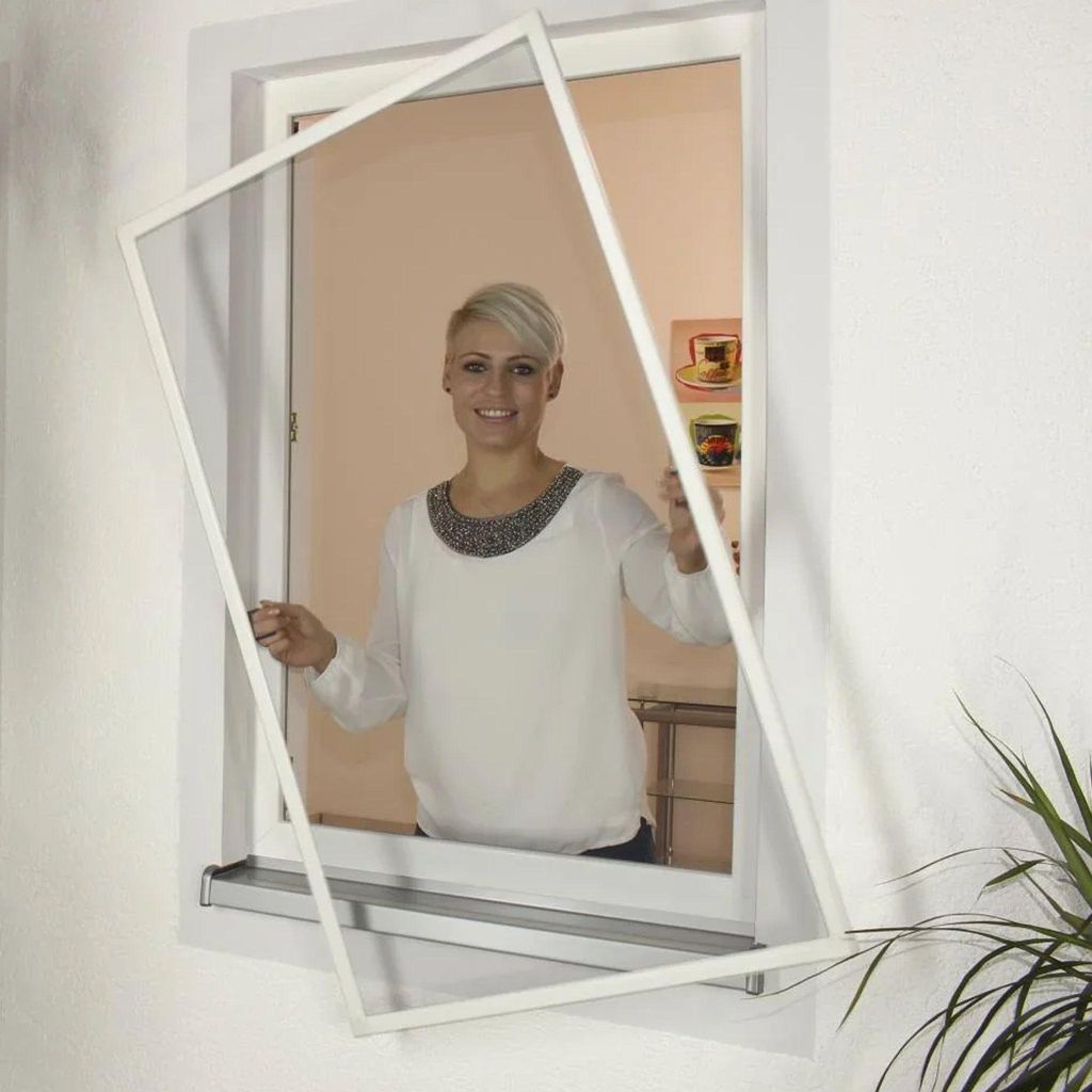 Insektenschutz - Fenster, Farbe weiß, 100 x 100 cm