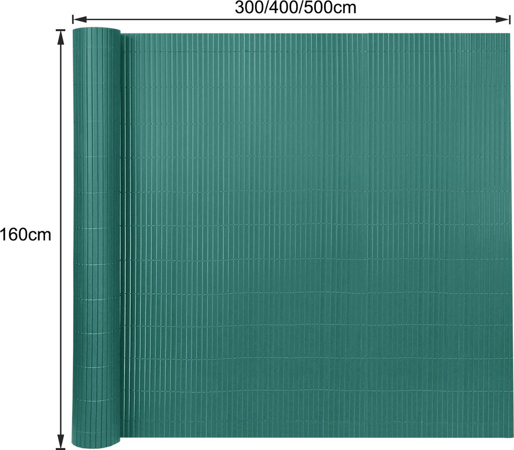LZQ 160x500cm Sichtschutzmatte PVC Bambus Sichtschutz Produktbild 2