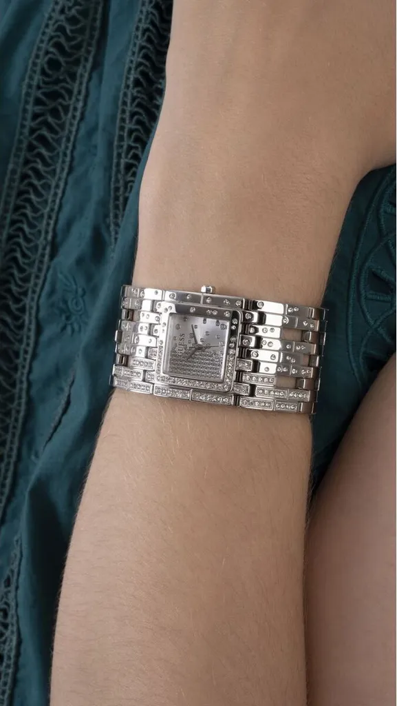 Guess Waterfall Orologio Donna GW0441L1 Acciaio Silver Quadrato - 7