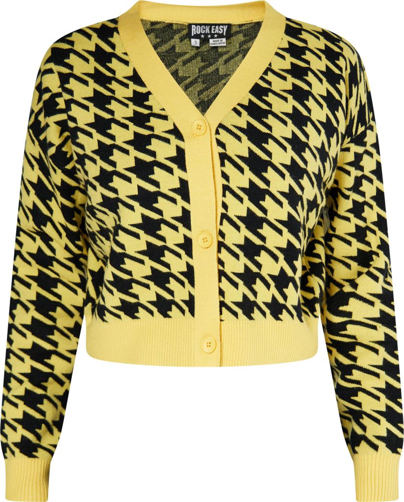 ROCKEASY damen strickjacke - gelb, L