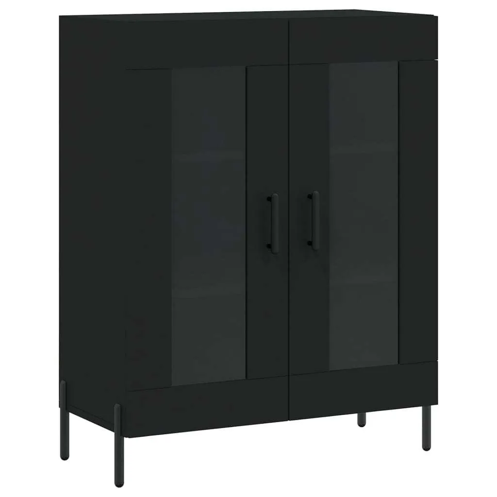 SYFAX™ Mobiletto Nero Multiuso 69,5x34x90 cm - Legno Multistrato Robusto