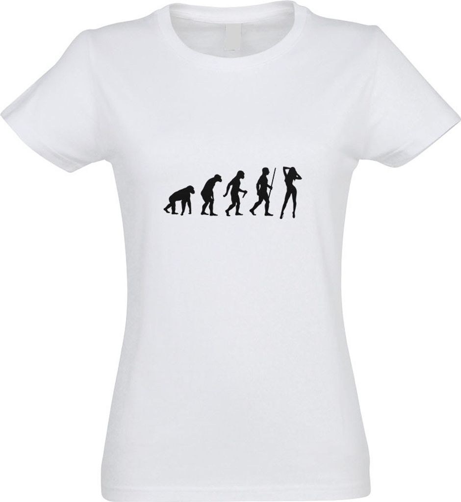 Kiwistar - T-Shirt tailliert - Damen - Weiss - y Girl Hot Body Evolution - mit Motiv Bedruckt - Funshirt Design - Sport - Freizeit - Damen - S