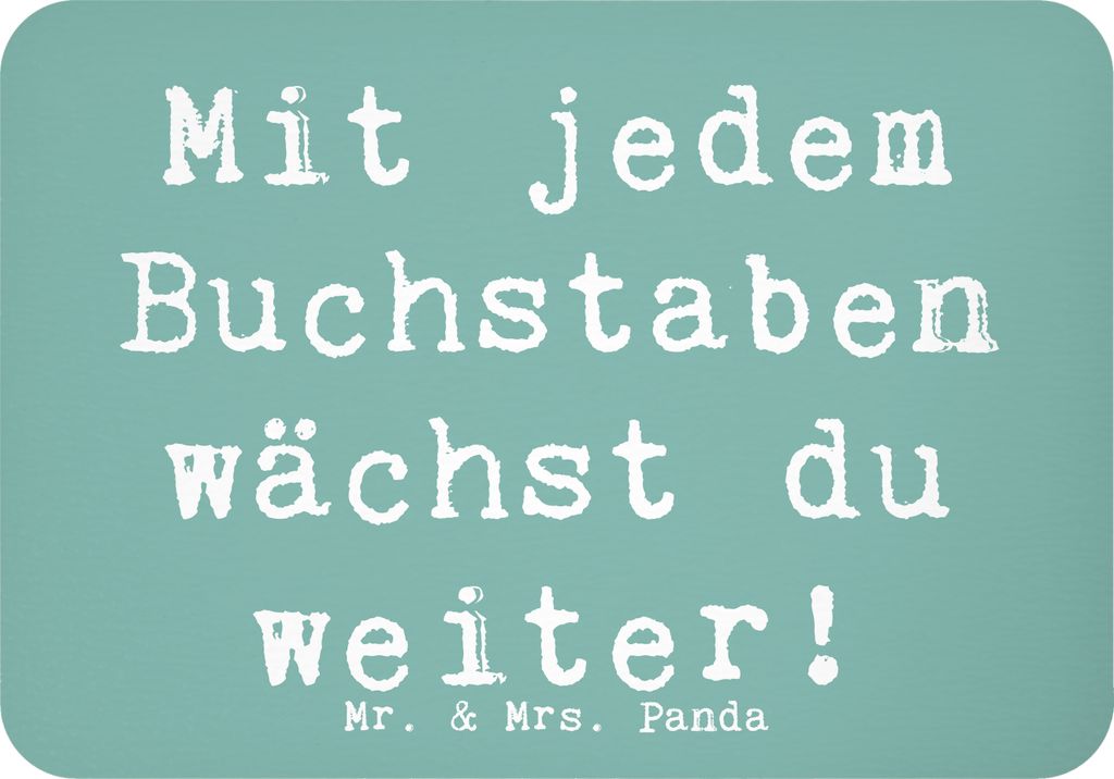 Mr. & Mrs. Panda magnet Spruch Schulanfang Inspiration - Meeresbrise - Geschenk, Erstklässler, Wissen, Vertrauem, Buchstaben, whiteboardmagnet, Gl...