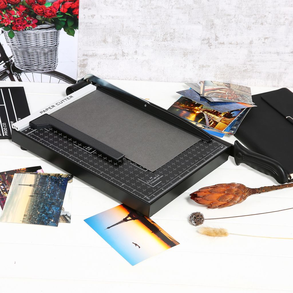 A4 Papierschneider Mit Locher & Eckenrunder - Manuelle Schneidemaschine Für Papier, Fotos & Karton