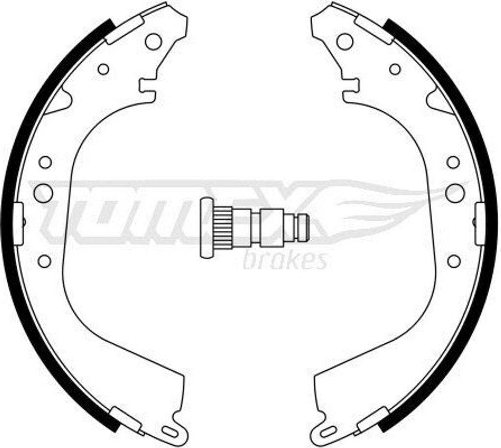 TOMEX brakes Bremsbackensatz Trommelbremse Hinten für VW Taro Pickup 295mm TX 23-35