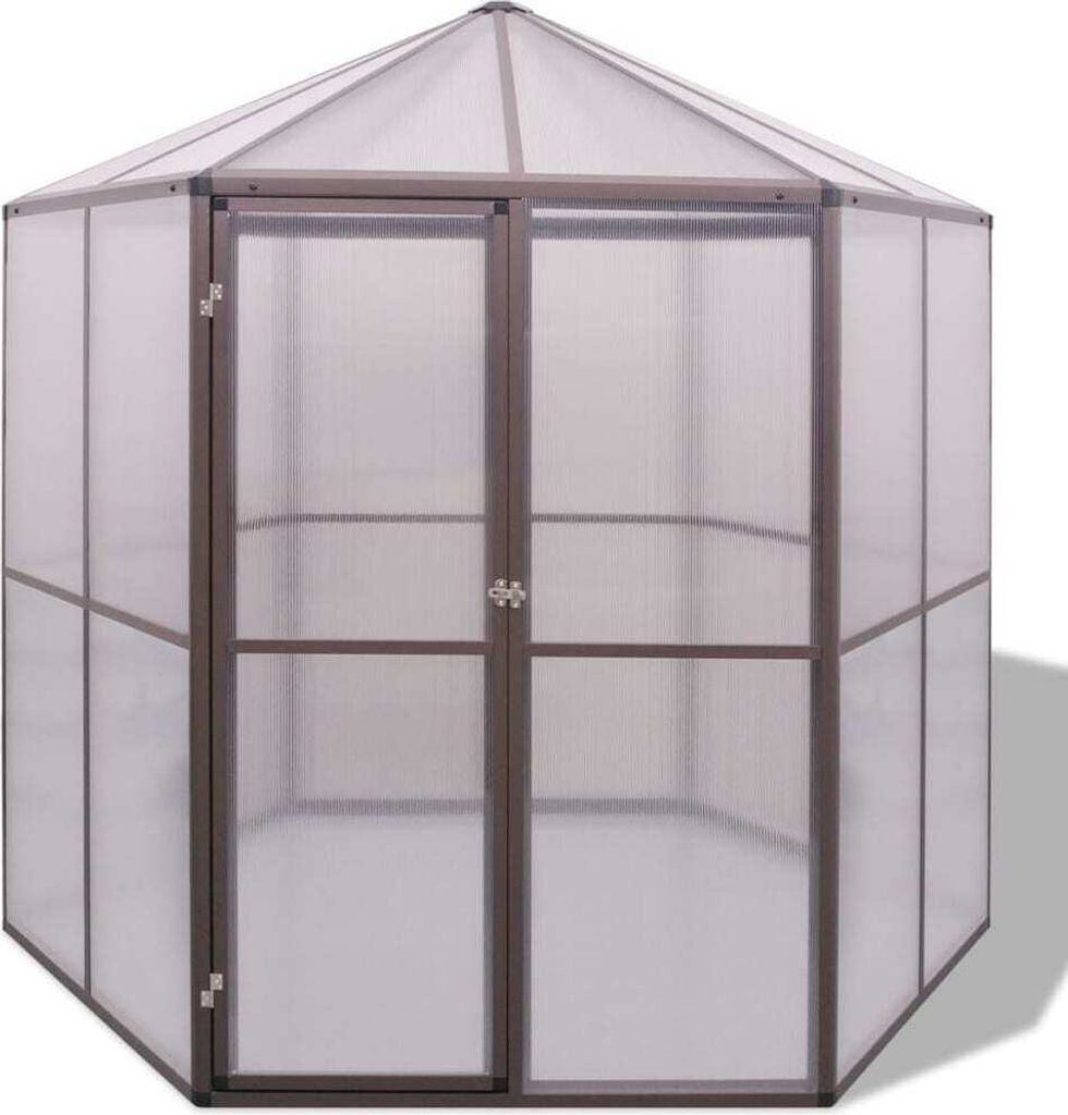 vidaXL Szklarnia aluminiowa 240×211×232 cm Zdjęcie produktu 